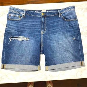 Ava & Viv Denim Bermuda Shorts Power Stretch 22W
